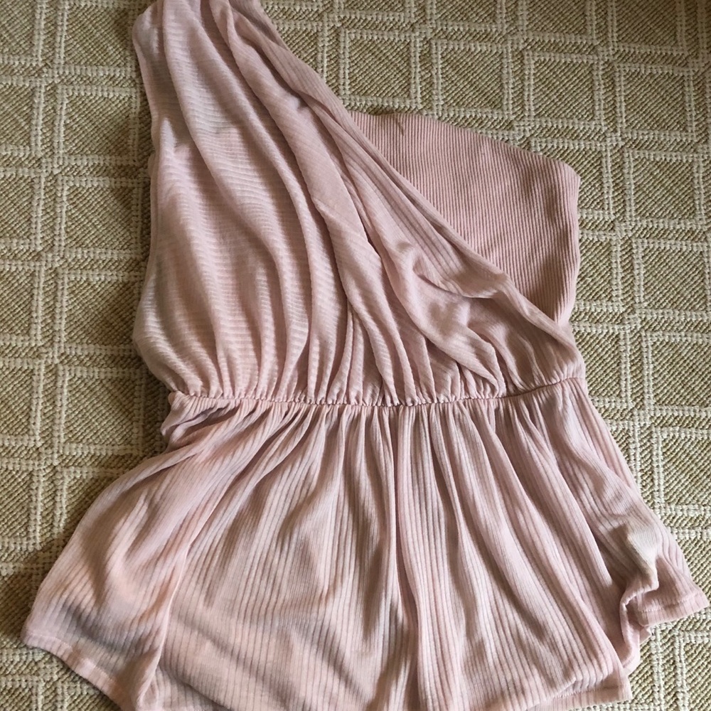 Free people light pink one shoulder top